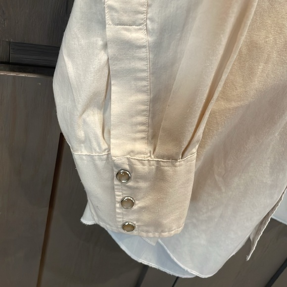 H BAR C 70’s - 80’s Vintage California Ranchwear Mens Pearl Snap Down Medium - Picture 3 of 11